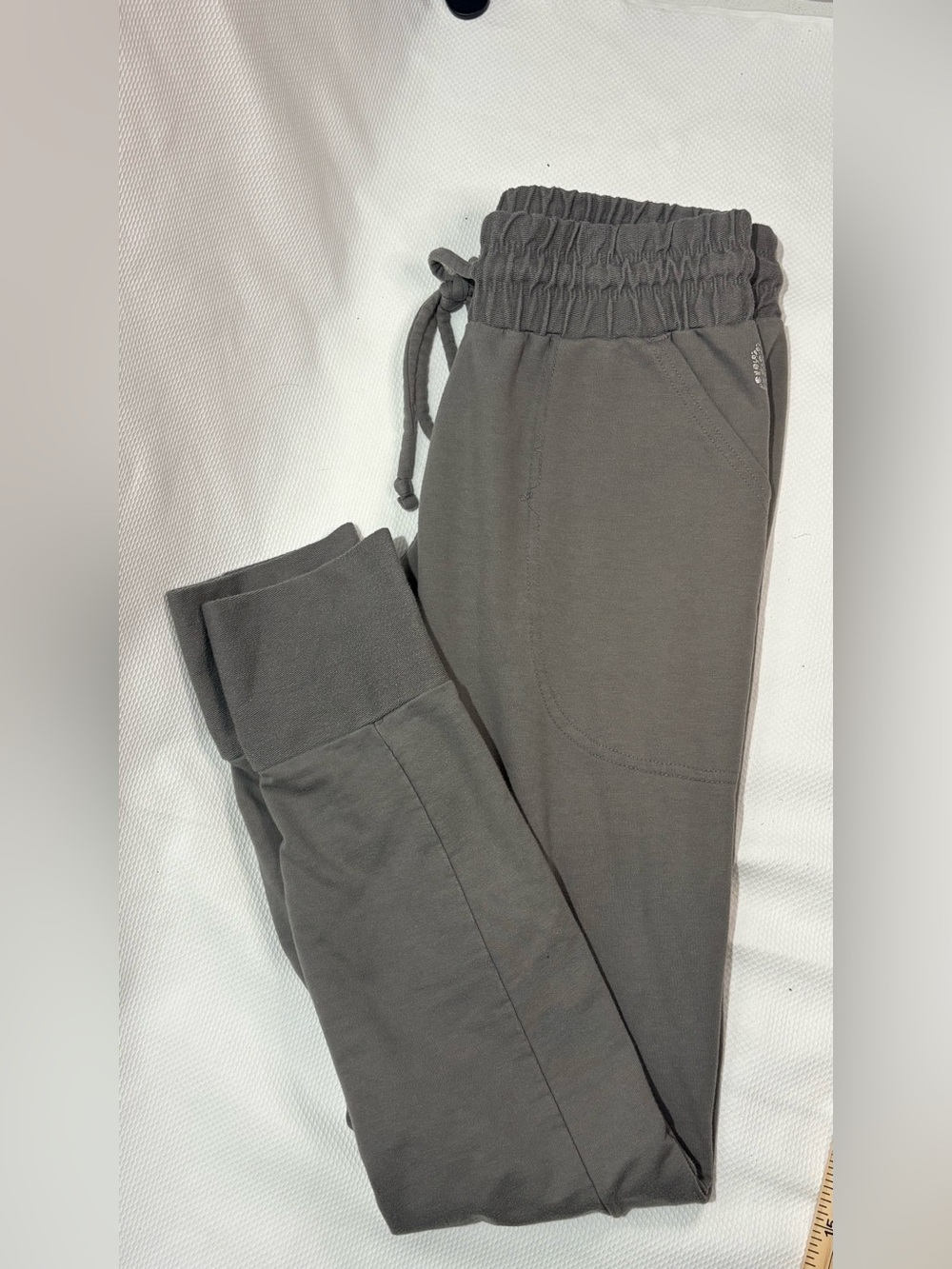 Free People Women's Charcoal Gray Drawstring Joggers